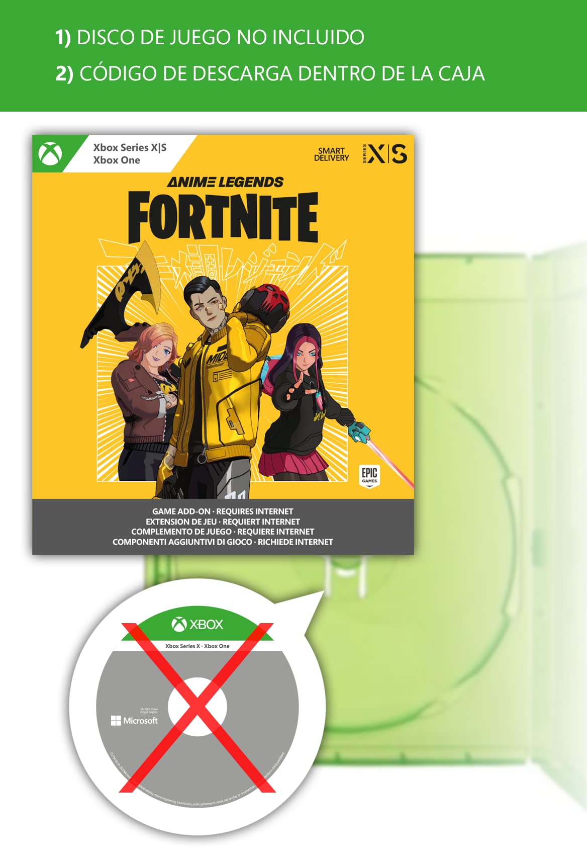 Fortnite - Leyendas De Anime XBOX - SERIES X PAL ESP - Nuevo Fortnite - Leyendas De Anime XBOX - SERIES X PAL ESP - Nuevo